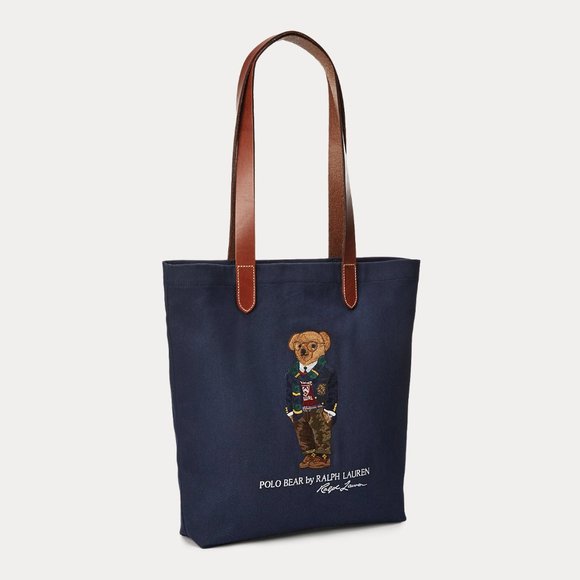 NWT RALPH LAUREN EMBROIDERED POLO BEAR 100% RAW LE - Picture 5 of 5